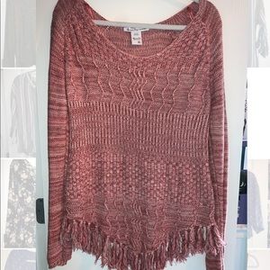 American Rag Fringe Sweater Top
